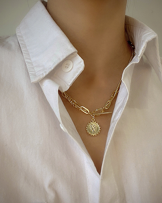 Grand Pile Coin Necklace