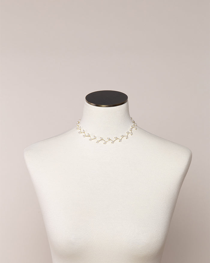 Golden Apple Pearl Necklace (4494144241742)