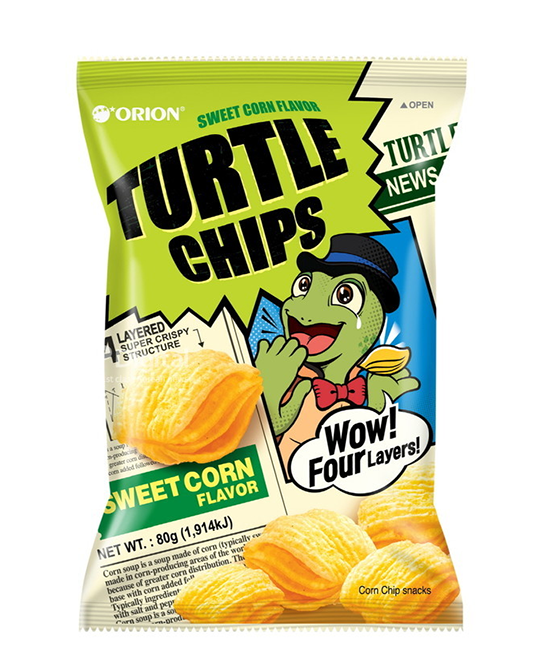 ORION TURTLE CHIPS 160g - Sweet Corn Flavor K-snack