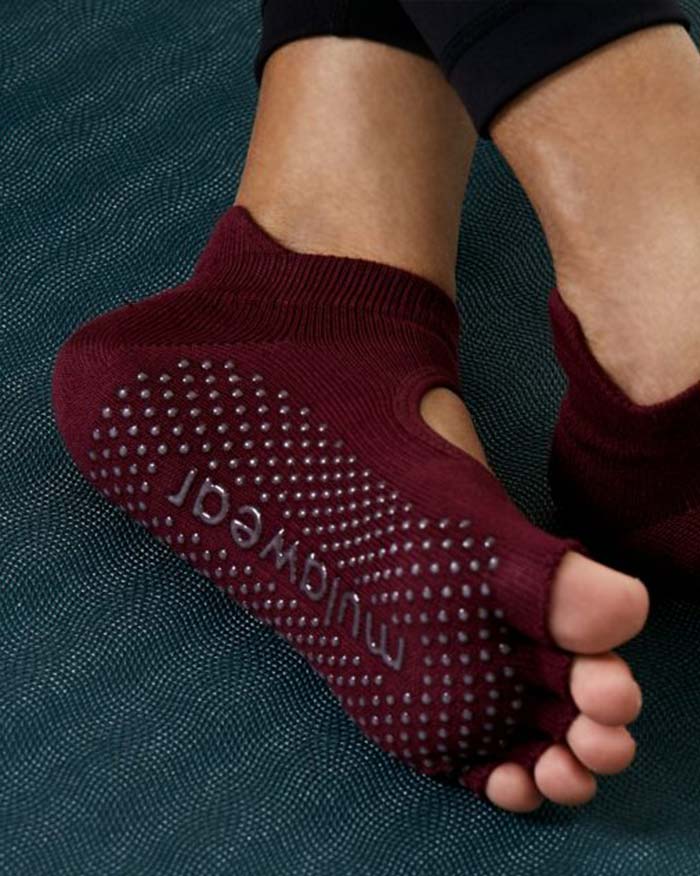 Core Power Toe Socks (Half Toe) – Burgundy (6074019446956)